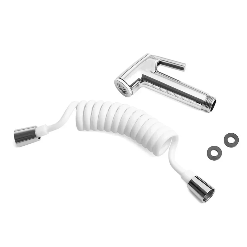 Stainless Steel Handheld Bidet Sprayer For Toilet With Hose And Holder 4