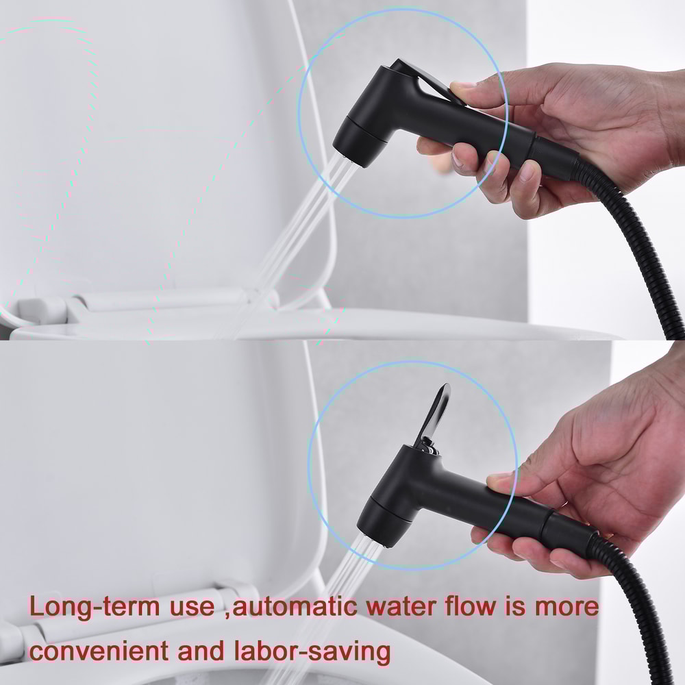 Matte Black Handheld Bidet Sprayer for Toilet Portable Shattaf Attachment