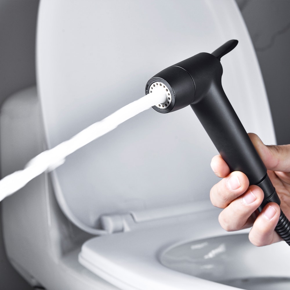 Matte Black Handheld Bidet Sprayer for Toilet Portable Shattaf Attachment