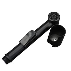 chrome handheld bidet sprayer with holder for toilet and bathroom hygiene