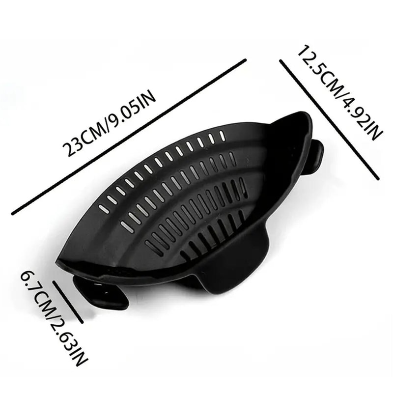 Universal Silicone Clip On Pot Strainer for Pots Pans and Bowls