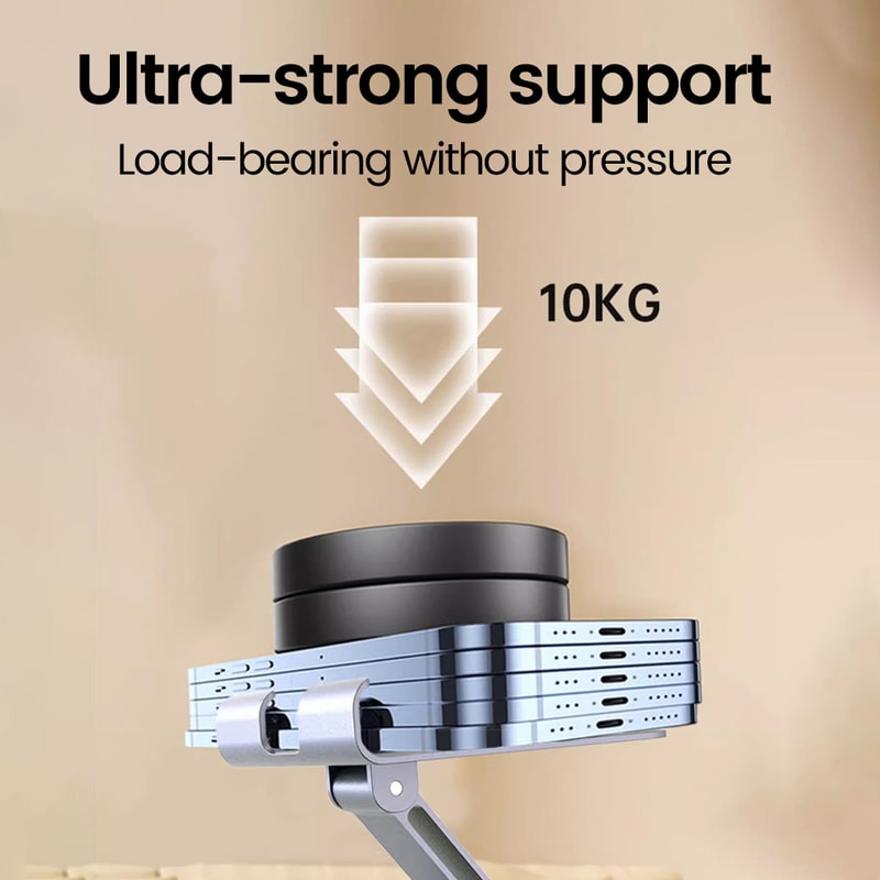 Rotating Phone Stand For Desk Adjustable Foldable Aluminum Holder 2