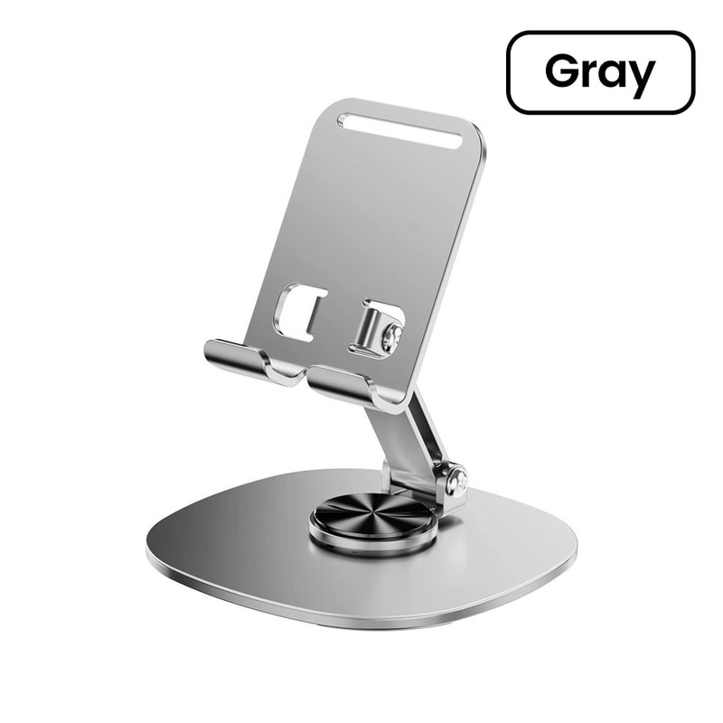 Rotating Phone Stand For Desk Adjustable Foldable Aluminum Holder 0