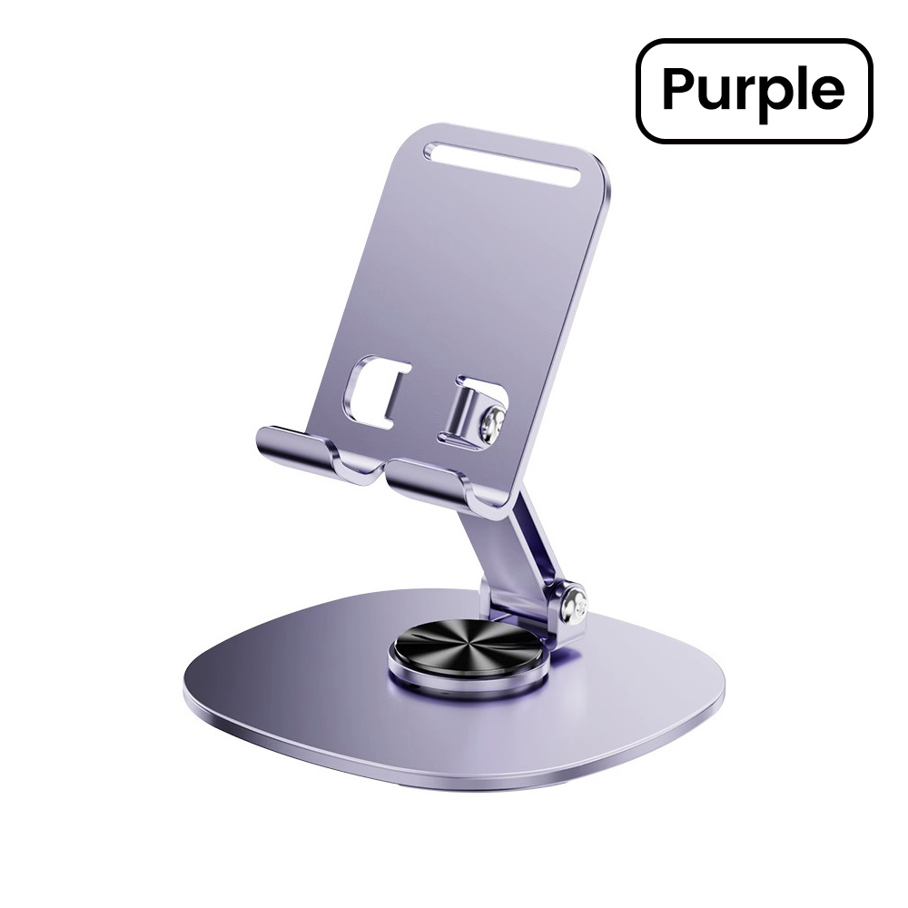 Rotating Phone Stand For Desk Adjustable Foldable Aluminum Holder 4