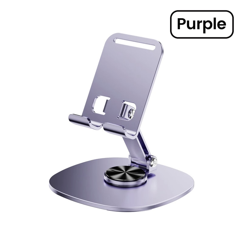 Rotating Phone Stand For Desk Adjustable Foldable Aluminum Holder 4