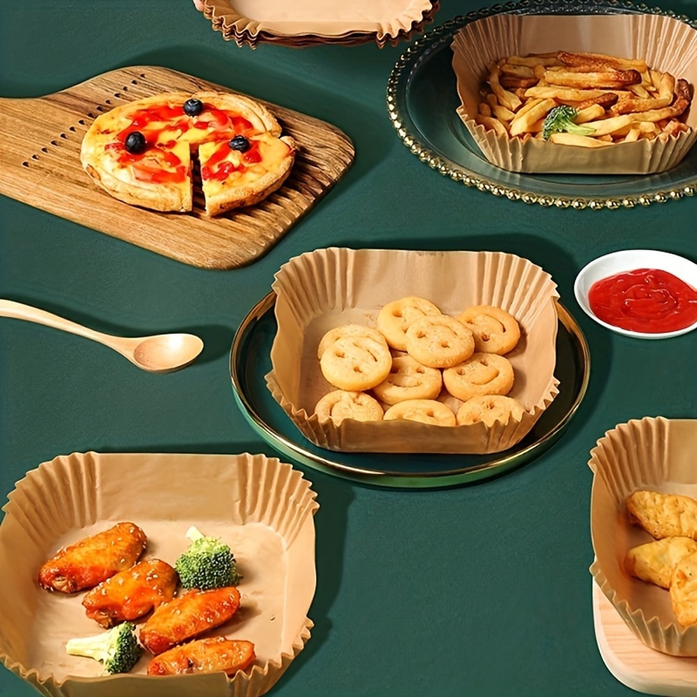 Pack Non Stick Air Fryer Liners for Easy, Mess Free Cooking
