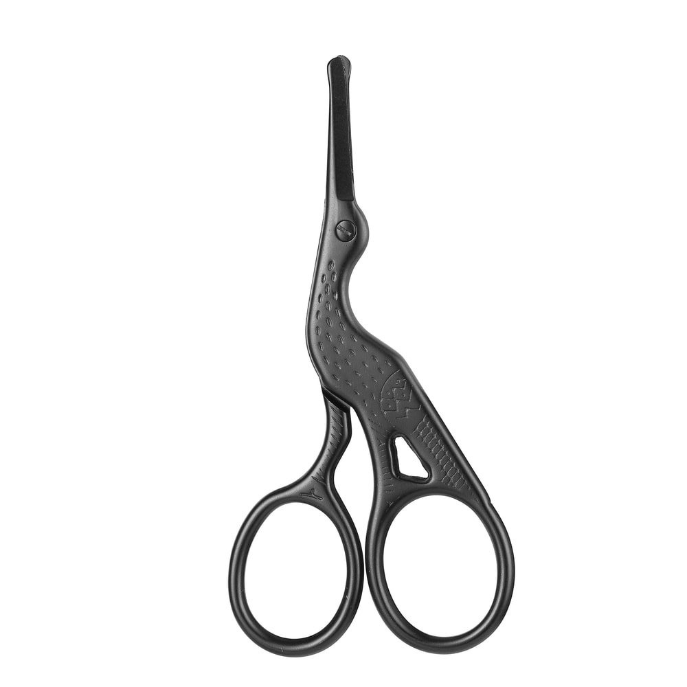 Stainless Steel Nose Hair Scissors with Rounded Tip for Eyebrows Ear Hair and Beard