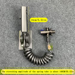 gray handheld bidet sprayer set with adjustable pressure and no drill valve