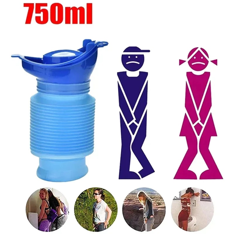 Portable Urinal For Women Travel Urinal Bottle Collapsible Emergency Car Toilet 1