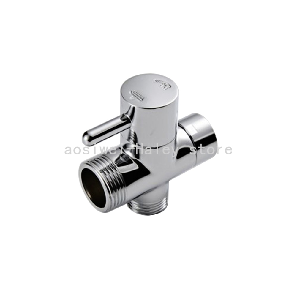 Solid Brass Shower Diverter Valve Way Adapter for Bidet Sprayer and Handheld Shower