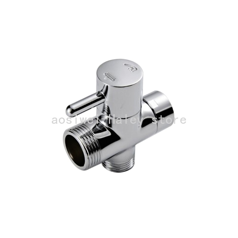 Solid Brass Shower Diverter Valve Way Adapter for Bidet Sprayer and Handheld Shower