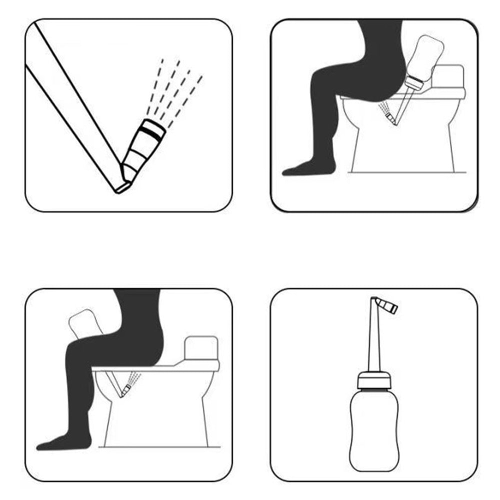 Portable Bidet Travel Bottle With Retractable Nozzle And Carry Bag 2