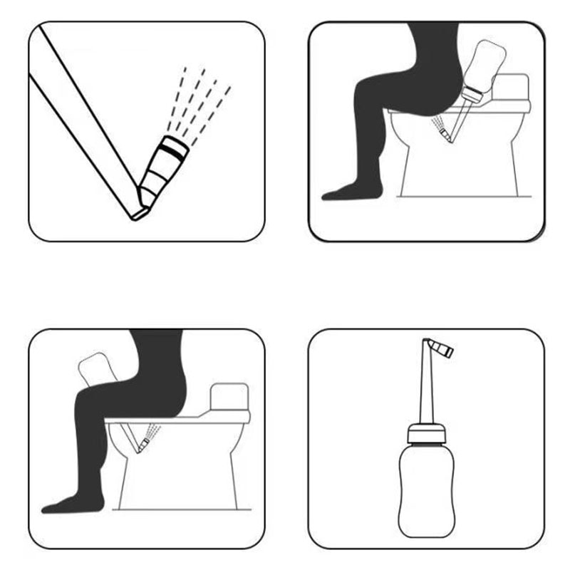 Portable Bidet Travel Bottle With Retractable Nozzle And Carry Bag 2