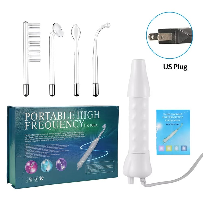 Portable High Frequency Skin Therapy Wand Handheld Facial Machine For Acne Massage Skin Rejuvenatio 7