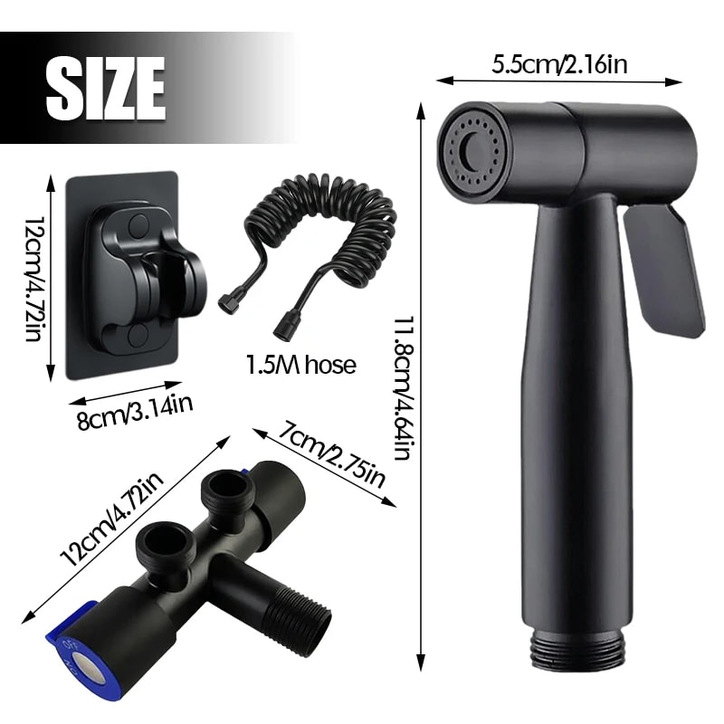 Dual Control Handheld Bidet Sprayer For Toilet Stainless Steel Toilet Bidet Sprayer 4