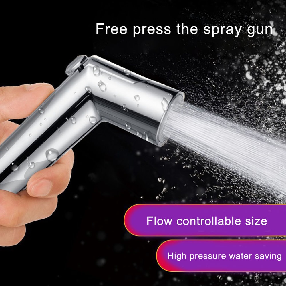 Handheld Bidet Sprayer Nozzle with Adjustable Water Control for Toilet and Hose Fittings