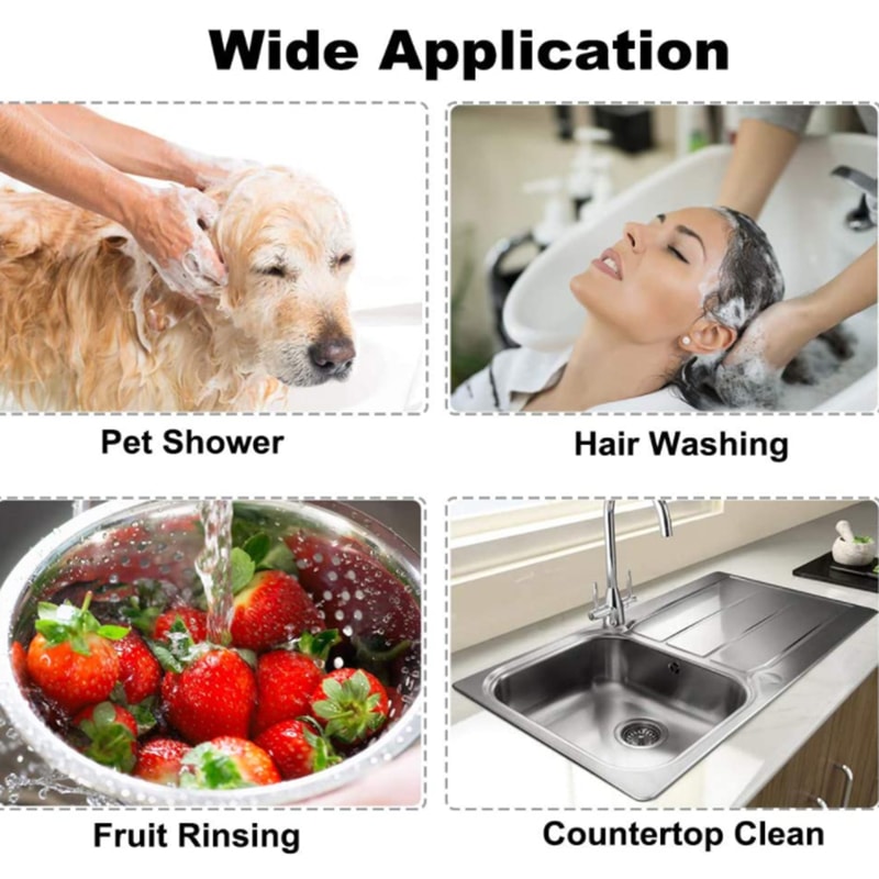 Bathroom Faucet Sprayer Set with Handheld Shower Head and Hose