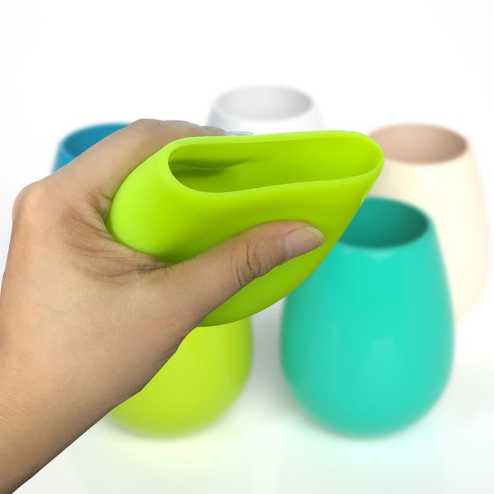 Collapsible Silicone Cup With Lid Portable Foldable Travel Cup 4