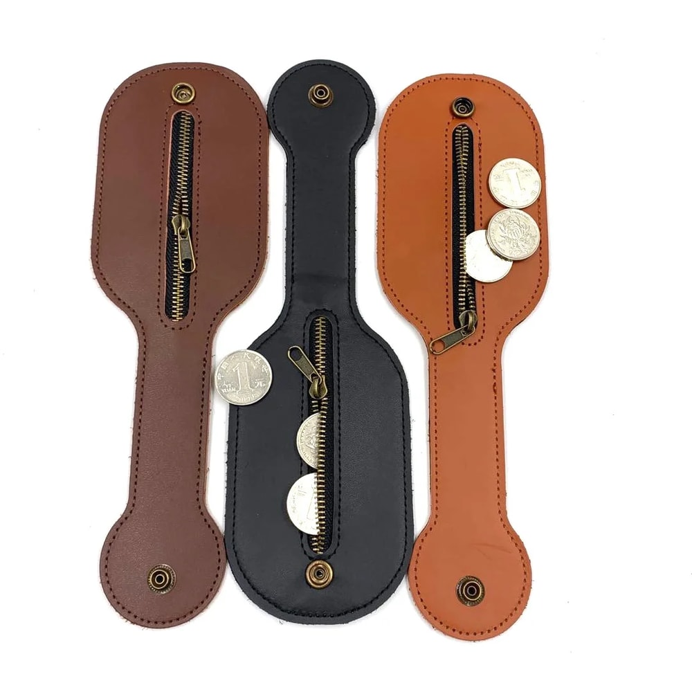 Vintage Leather Coin Purse EDC Coin Wallet With Belt Carry 0