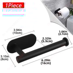 waterproof adhesive toilet paper holder with shelf wall mounted no drill