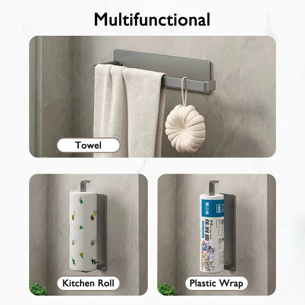 No Drill Self Adhesive Paper Towel Holder for Kitchen and Bathroom