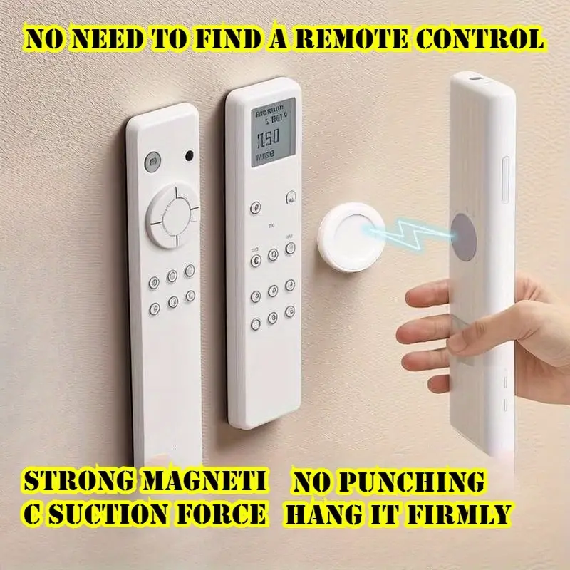 Magnetic Remote Control Holder Pack No Drill Wall Mount Organizer