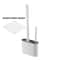 Silicone Toilet Brush With Holder Wall Mounted Long Handle Bathroom Cleaner 4