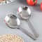 Heavy Duty Large Serving Spoon with Short Handle and Drain Holes