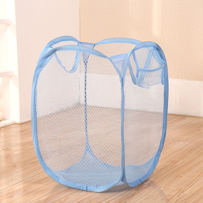 Pop Up Mesh Laundry Hamper Collapsible Laundry Basket for Dorm, Travel and Home