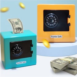 kids atm piggy bank with password lock automatic bill saver