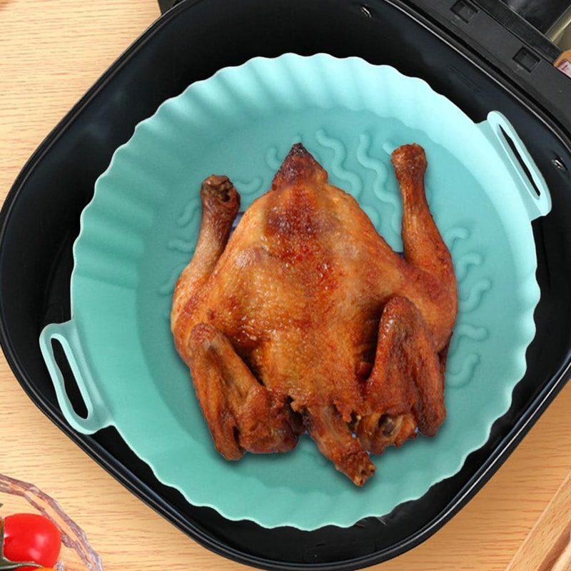 Reusable Air Fryer Silicone Liners Non Stick Silicone Air Fryer Pot For Easy Cleanup 4