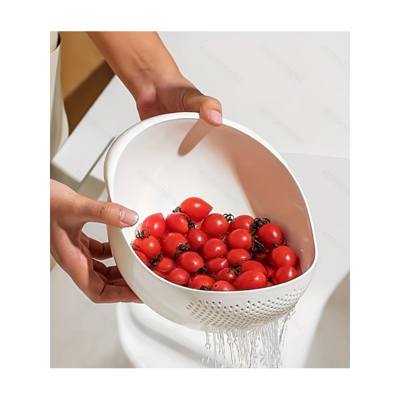 Multi Purpose Rice Washing Bowl and Vegetable Strainer Basket