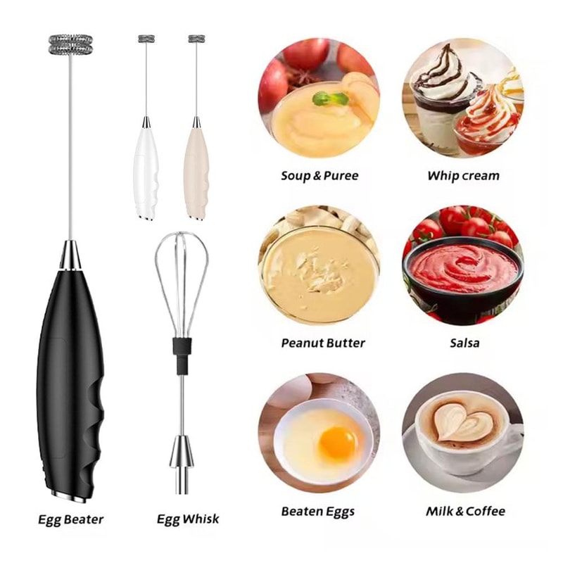 Handheld Milk Frother Electric Whisk for Coffee Eggs and Cream