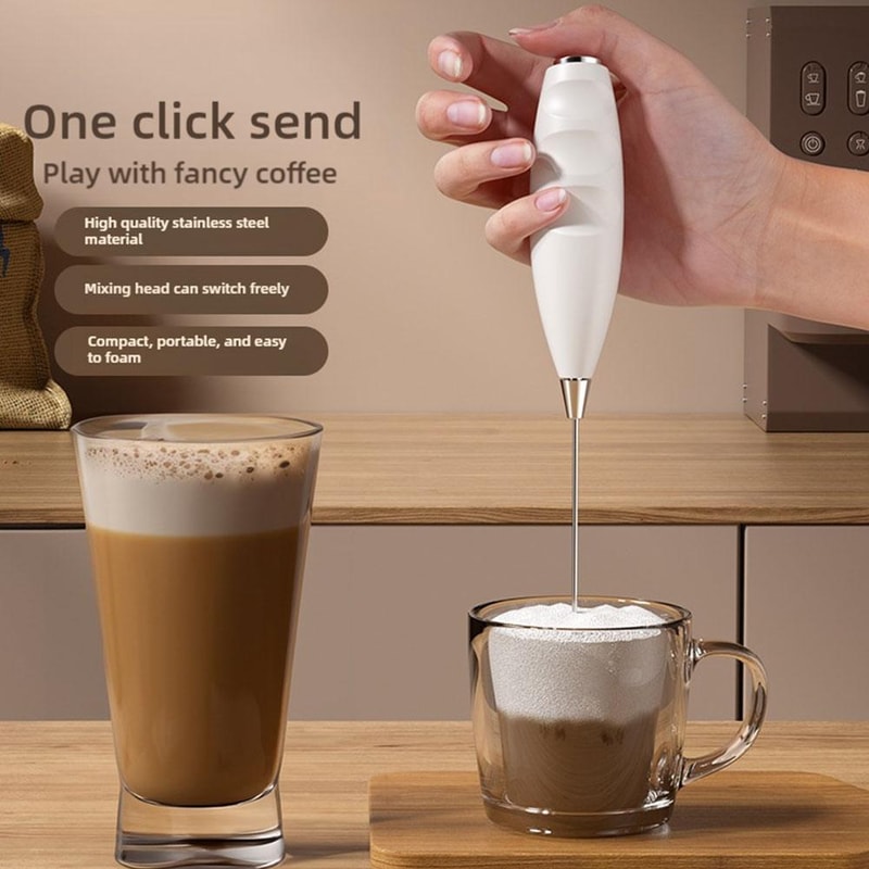 Handheld Milk Frother Electric Whisk for Coffee Eggs and Cream