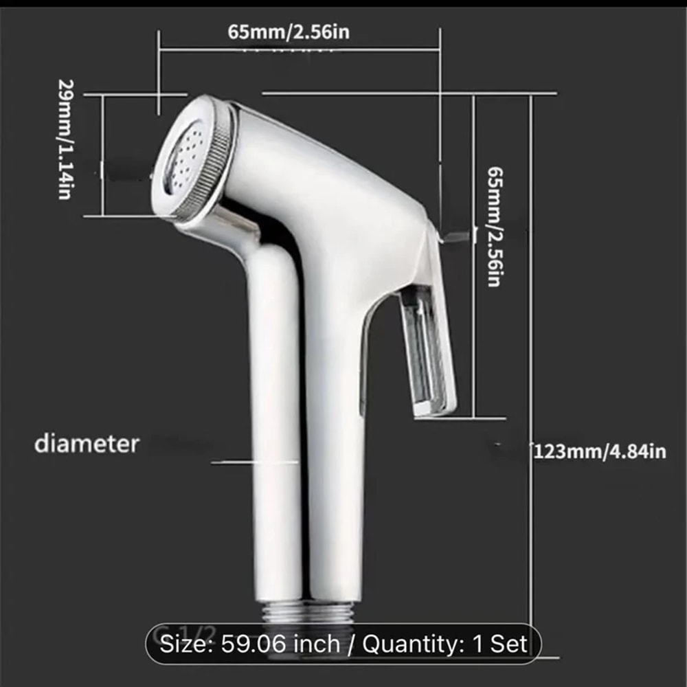 Stainless Steel Handheld Bidet Sprayer Head For Toilet Shattaf Bathroom Cleaner 2
