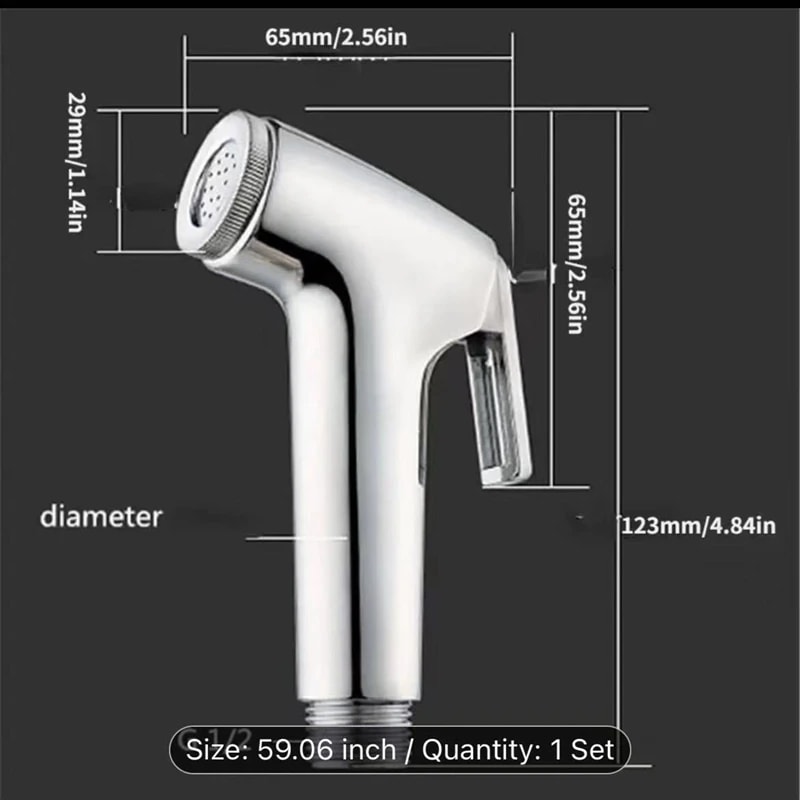 Stainless Steel Handheld Bidet Sprayer Head For Toilet Shattaf Bathroom Cleaner 2