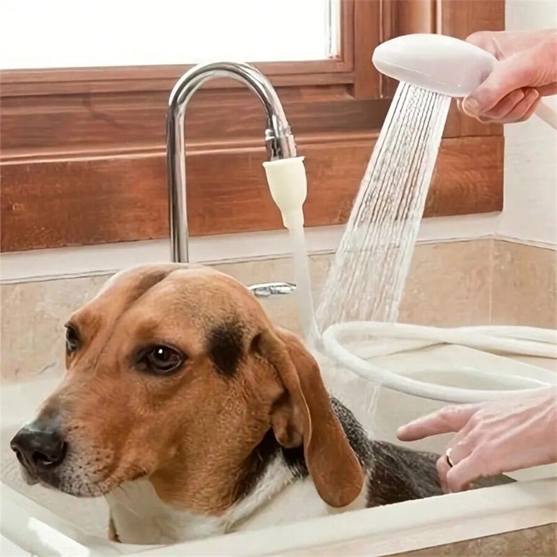 Portable Sink Hose Attachment Faucet Sprayer For Pet Bathing And Hair Washing 1