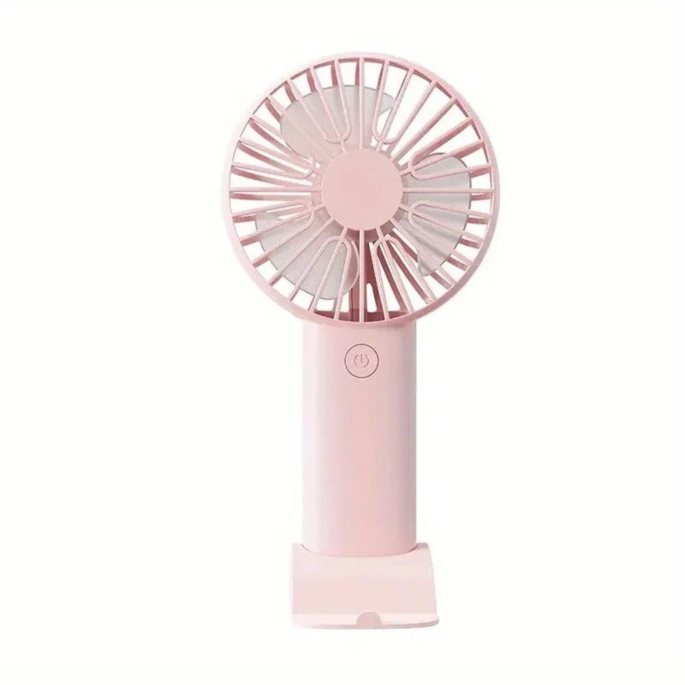 Portable Handheld Fan With Phone Holder USB Rechargeable Mini Desk Fan 7