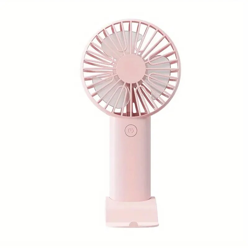 Portable Handheld Fan With Phone Holder USB Rechargeable Mini Desk Fan 7