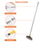 Floor Scrub Brush With Long Handle And Rotating Crevice Head 4