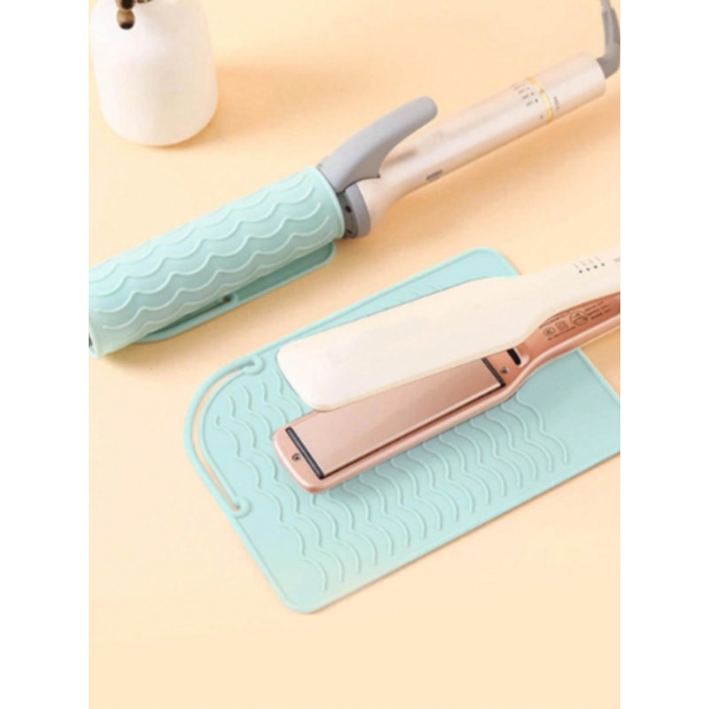 Large Silicone Heat Resistant Mat and Travel Pouch for Flat Iron and Curling Iron