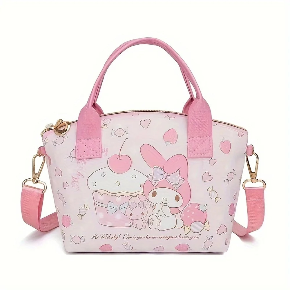 Sanrio Character Tote Bag For Women Hello Kitty Cinnamoroll Kuromi Shoulder Purse 2