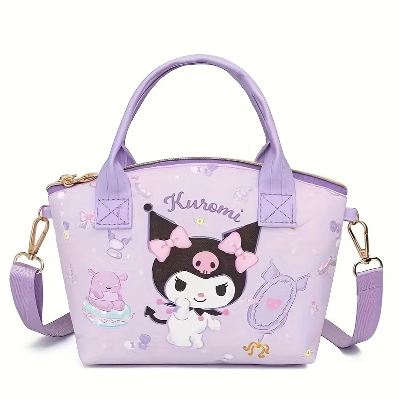 Sanrio Character Tote Bag For Women Hello Kitty Cinnamoroll Kuromi Shoulder Purse 3