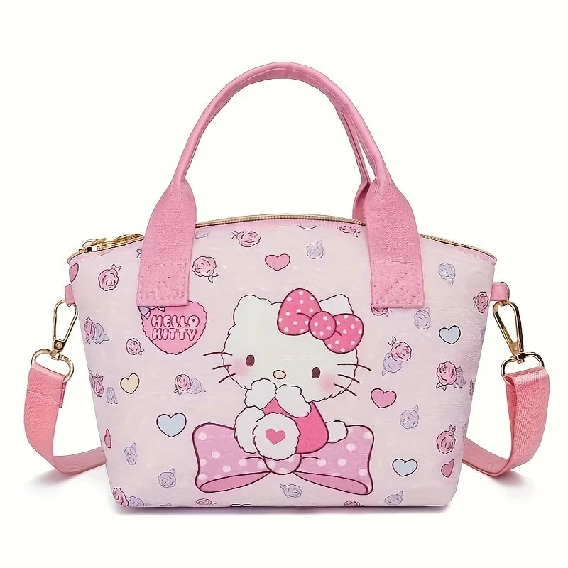 Sanrio Character Tote Bag For Women Hello Kitty Cinnamoroll Kuromi Shoulder Purse 7
