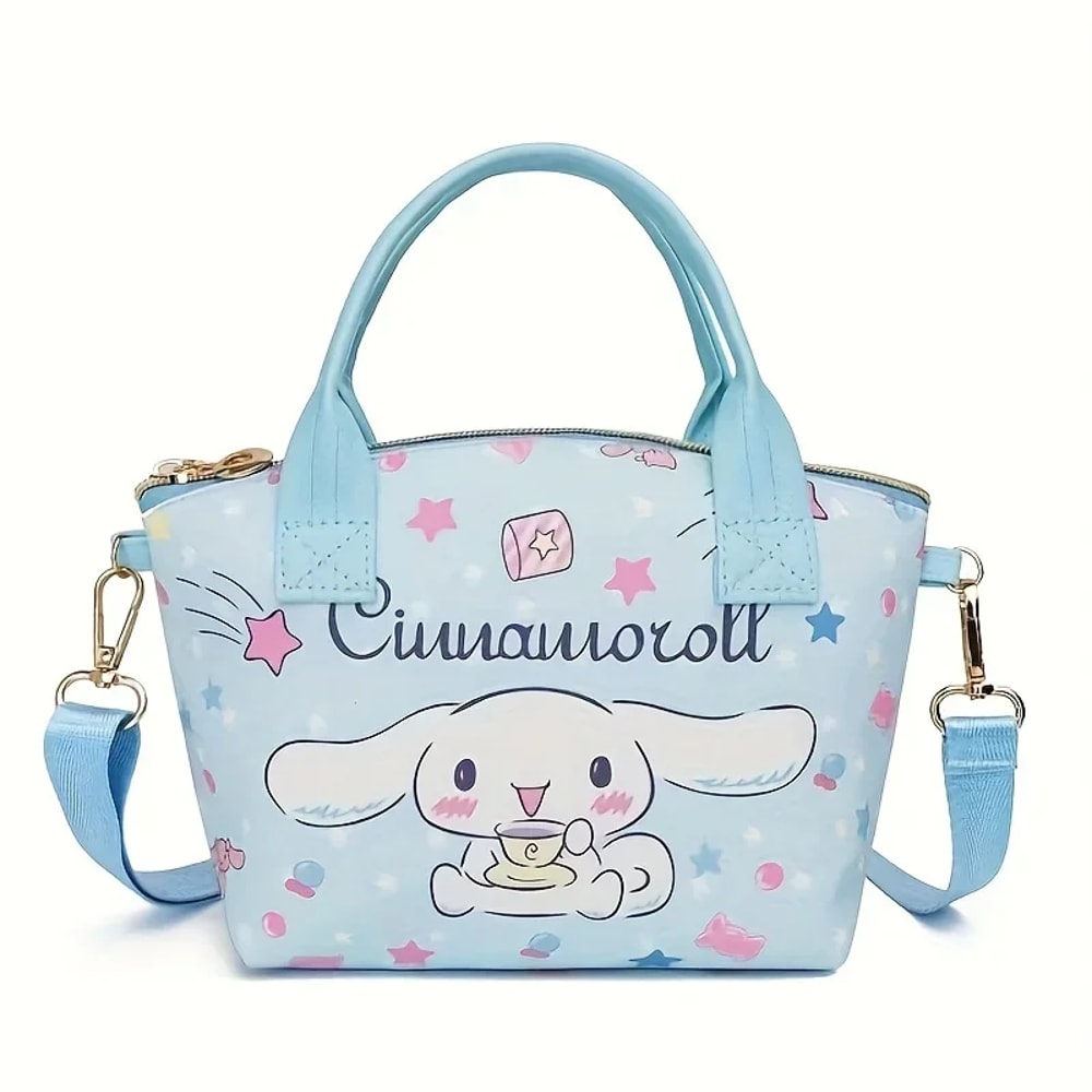 Sanrio Character Tote Bag For Women Hello Kitty Cinnamoroll Kuromi Shoulder Purse 8