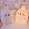 Cute Rabbit Night Light Bunny Bedside Lamp for Kids Nursery Decor