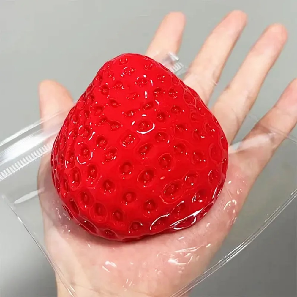 Jumbo Strawberry Squishy Toy Kawaii Taba Stress Relief Fidget Gift
