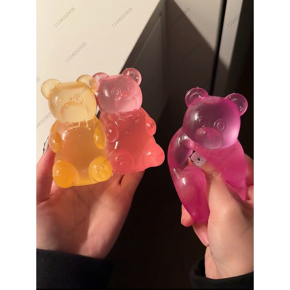 Colorful Gummy Bear Squeeze Fidget Toy For Stress Relief And Sensory Play 1