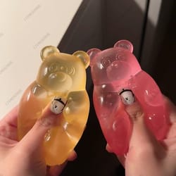 colorful gummy bear squeeze fidget toy for stress relief and sensory play