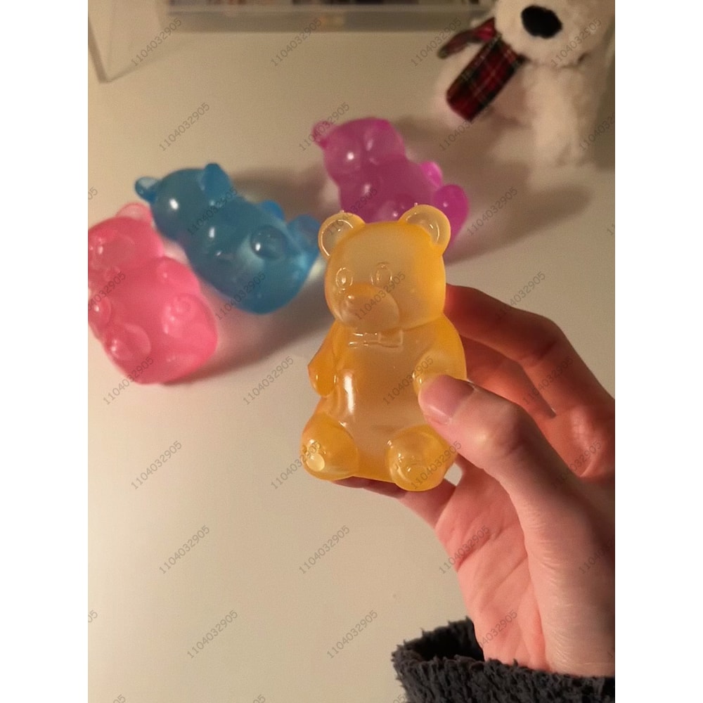 Colorful Gummy Bear Squeeze Fidget Toy For Stress Relief And Sensory Play 4